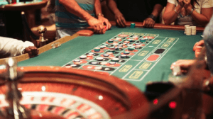 The image shows a casino table game